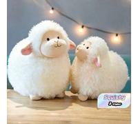 Shein 1 pieza Peluche de oveja linda de 22cm/35cm/45cm, animal de peluche suave de cordero, muñeca de bola de oveja de confort para niños