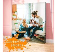 Shein 1 Pieza Personalizada Personalizada Fotos en Lienzo con Marco de Madera DIY o Póster sin Marco, Regalos para el Día de San Valentín, Fotos Personaliza