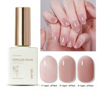 Shein 1 Pieza Pintura Del Gel Del Clavo De Rosa Claro 15ml Con Brillo, Esmalte De Remojo Del Gel Para Todas Las Estaciones - Casa Salón Clavo Arte Diy