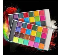 Shein 1 pieza Pintura facial y corporal de 8/26/20/36 colores, pigmentos vibrantes, resistente al agua y al sudor, adecuada para Navidad, Carnaval, Hallowee