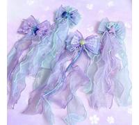 Shein 1 pieza Pinza para el cabello con forma de estrella de mar para niñas, accesorio para el cabello estilo princesa sirena trenzada, pinza de presión, di