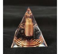 Shein 1 pieza Pirámide de orgonita con obsidiana, energía para yoga, regalos de cristal, cristales para la decoración de la oficina en casa, equilibre su en