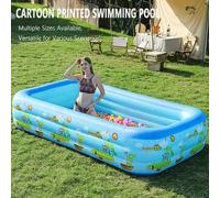 Shein 1 pieza Piscina familiar grande para el hogar y exteriores, piscina de bolas de plástico grueso tipo océano, artículos esenciales de playa, accesorios