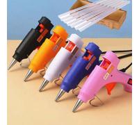 Shein 1 pieza Pistola de pegamento en caliente inalámbrica de color macaron | 20W Mini herramienta DIY antiscaldadura para manualidades para niños | Adecuad