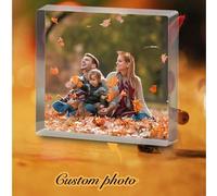 Shein 1 pieza Placa acrílica personalizada de 10 x 10 cm - Personalizada con el nombre de la empresa y el logotipo de la marca, también se puede personaliza