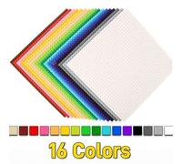 Shein 1 pieza Placa base de bloques de construcción de 32X32 puntos, pared de ladrillos de juguete, DIY de escritorio, compatible con las principales marcas