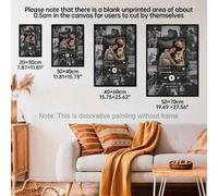 Shein 1 pieza Plantilla de póster de música personalizable en lienzo, collage de fotos de nuestra canción como regalo de celebración, decoración de habitaci