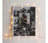 Shein 1 pieza Plantilla de póster de música personalizada, mejor regalo para cada uno, arte de pared personalizado, collage de fotos de nuestra canción, reg