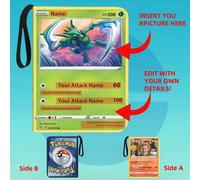 Shein 1 pieza Plantilla personalizada de portada de álbum de cartas Pokémon, álbum editable de cartas TCG, álbum personalizado de cartas de intercambio, reg