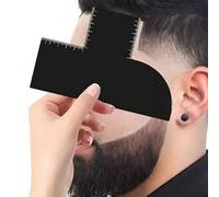 Shein 1 pieza Plantilla y recortadora de barba para hombres, tarjeta de diseño de corte de cabello con regla, regla de diseño de spray de color para el cabe