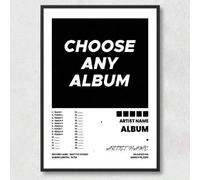 Shein 1 Pieza Póster de álbum personalizado - Arte de pared de música en lienzo, Impresión de portada de álbum, Elige cualquier álbum, Impresión de lista de