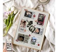 Shein 1 pieza Póster personalizado de San Valentín, Arte de pared con versículo bíblico, Póster de aniversario de boda, Versículo bíblico de amor, Regalo de