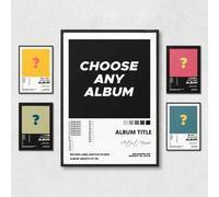 Shein 1 pieza Póster personalizado del álbum de música, impresión de portada de álbum, elige cualquier álbum, impresión de lista de canciones, póster de art