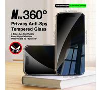 Shein 1 pieza Protector de pantalla de vidrio templado de 360° con protección de 4 lados, anti-espionaje, anti-huellas dactilares, no se puede ver de arriba