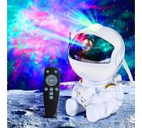 Shein 1 pieza Proyector de luz del cielo estrellado de astronauta, lámpara proyectora de nebulosa ajustable 360° con control remoto (baterías no incluidas),