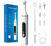 Shein 1 pieza Pulidora de dientes eléctrica, dispositivo de blanqueamiento dental con 6 cabezales de cepillo reemplazables, recargable por USB 500mAh, luz L