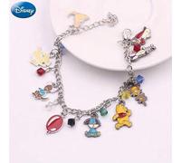 Shein 1 pieza Pulsera de cadena de mano con diseño de Winnie the Pooh de Disney con licencia oficial, accesorio de joyería de moda ajustable y abierto, rega