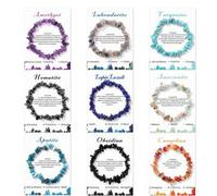 Shein 1 pieza Pulsera de cuentas de piedra asimétrica con forma irregular, de obsidiana natural y lapislázuli, para mujeres, hombres, parejas, joyería de yo