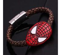 Shein 1 PIEZA Pulsera de metal con diseño personalizado de Marvel Spiderman con licencia oficial, joyería de charms ajustable, regalo para fans de superhéro