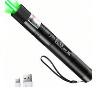 Shein 1 pieza Puntero láser 303, linterna láser recargable LED, puntero láser de larga distancia, decoración del hogar, actividades nocturnas y al aire libr