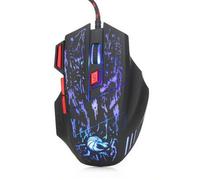 Shein 1 pieza Ratón óptico iluminado con cable USB para juegos con botones de disparo, adecuado para juegos, oficina, hogar, plug and play