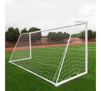 Shein 1 pieza Red de fútbol de cuerda trenzada, red de portería de fútbol reforzada para partidos de 11 contra 11, 7 contra 7, 5 contra 5, tamaño estándar,