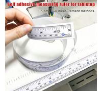 Shein 1 pieza Regla adhesiva de 90 cm para mesa de máquina de coser, escala de medición para inspección y corte de prendas