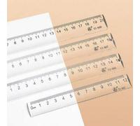 Shein 1 pieza Regla curva de acrílico - Opciones de 12/15/18/20cm, Regla ondulada transparente, Papelería de oficina para medir y dibujar, Suministros para