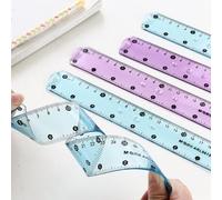 Shein 1 pieza Regla flexible de 15cm, color aleatorio, de vuelta a la escuela, reglas