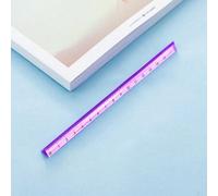 Shein 1 pieza Regla triangular transparente multifuncional con escala graduada 3D sin marcas, herramienta de papelería