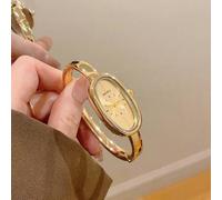 Shein 1 pieza Reloj de cuarzo ovalado para mujer, elegante y de moda, adecuado para uso diario, también puede ser un regalo de cumpleaños/graduación, acceso