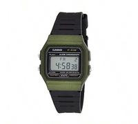 Shein 1 pieza Reloj digital casual con correa de resina verde, diseño delgado y ligero F-91WM-3A