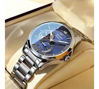 Shein 1 pieza Reloj mecánico automático nuevo para hombre, reloj de hombre de moda sencilla de negocios con diseño hueco