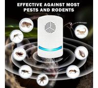 Shein 1 pieza Repelente de plagas ultrasónico, dispositivo de control de plagas de doble frecuencia inteligente, cobertura de 360°, bajo consumo de energía,