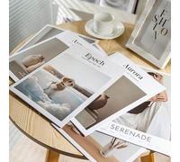 Shein 1 Pieza Revista estilo INS en inglés sencilla, utilería para fotografía, fondo de fotografía, decoración del hogar de estilo simple, adecuado para tra