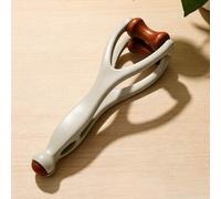 Shein 1 pieza Rodillo de masaje de dedos de madera maciza de doble cara, herramienta de terapia manual para aliviar el síndrome del túnel carpiano y el dedo