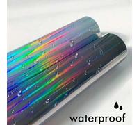 Shein 1 pieza Rollo de vinilo plateado holográfico permanente de PET, compatible con todas las máquinas de corte, letreros, scrapbooks, pegatinas para autos