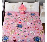 Shein 1 pieza Sábana ajustada con estampado de abeja y rana de chocolate, apta para cama individual/doble/queen/king, suave, transpirable, cálida, lavable a