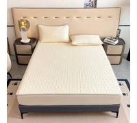 Shein 1 pieza Sábana de cama elástica suave y antideslizante de tela elástica sensible al látex, sábana ajustable cómoda, ligera, transpirable y absorbe el
