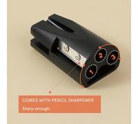 Shein 1 pieza Sacapuntas de 3 en 1 para lápices de cejas de madera y resistentes al agua, de plástico con forma de pico de pato, multifuncional, herramienta