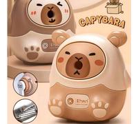 Shein 1 pieza Sacapuntas manual con forma de Capibara lindo con alimentación automática de mina, cuchilla de metal durable, útiles escolares y de oficina, p