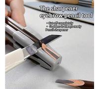 Shein 1 pieza Sacapuntas para lápiz de cejas, kit de herramientas de maquillaje con cuchilla de precisión, recortador de cejas
