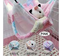 Shein 1 pieza Saco de dormir abrigado de doble capa con diseño de estrella de mar y corazón en felpa suave de coral, adecuado para hámsters, azucarones, ard