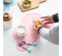 Shein 1 pieza Salvamanteles de silicona con forma de nube de 19x11 pulgadas con bordes elevados, almohadilla antideslizante para tazones y platos, adecuada