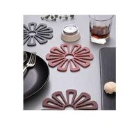 Shein 1 pieza Salvamanteles redondo de silicona resistente al calor y antideslizante para platos, ollas y tazas de la cocina. Lavar a mano solamente. Elabor