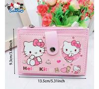 Shein 1 pieza Sanrio para Hello Kitty y para Cinrollroll Multipaquete Wallet - Correa Adjustable, cremallera Closure , portamonedas, soporte para tarjetas y