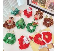Shein 1 pieza Scrunchie de felpa con cuernos de reno/regalo de Navidad, lindo y adorable para niños, adecuado para uso diario, hogar, Navidad, agrega un amb