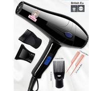 Shein 1 pieza Secador de pelo de alta potencia con transferencia UV Rabbit Girl, carcasa de nailon duradera con 2 accesorios de peine, flujo de aire potente