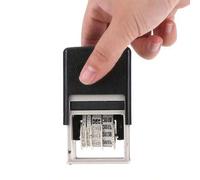 Shein 1 pieza Sello de fecha con rodillo, sello multiusos simple para manualidades DIY, contabilidad manual, vuelta al cole, útiles escolares