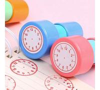Shein 1 pieza Sello de reloj de color aleatorio, herramienta de enseñanza, utilizada para que los niños aprendan varios estilos de sellos de herramientas de